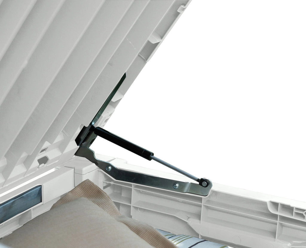 Baule da Esterno Keter Brightwood 145x69,7x60,3 cm in Resina Bianco