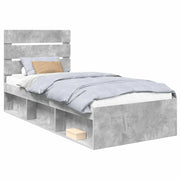Letto singolo | Letto per adulti | Struttura del letto Grigio Concret¨¨ 75 x 190 cm Pino massello