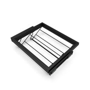 Kit di porta scarpe in metallo e telaio con guide a chiusura ammortizzata per armadio, regolabile, modulo 800 mm, Grig..