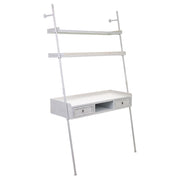 Scaffale da scrivania in metallo bianco 107x45x188h