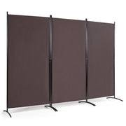 Divisore con 3 pannelli per casa ufficio, Separatore pieghevole con cardini durevoli 260x183cm Marrone