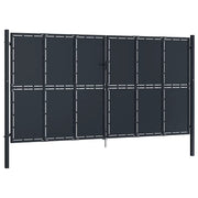 Cancello da Giardino in Acciaio 400x175 cm Antracite 144533