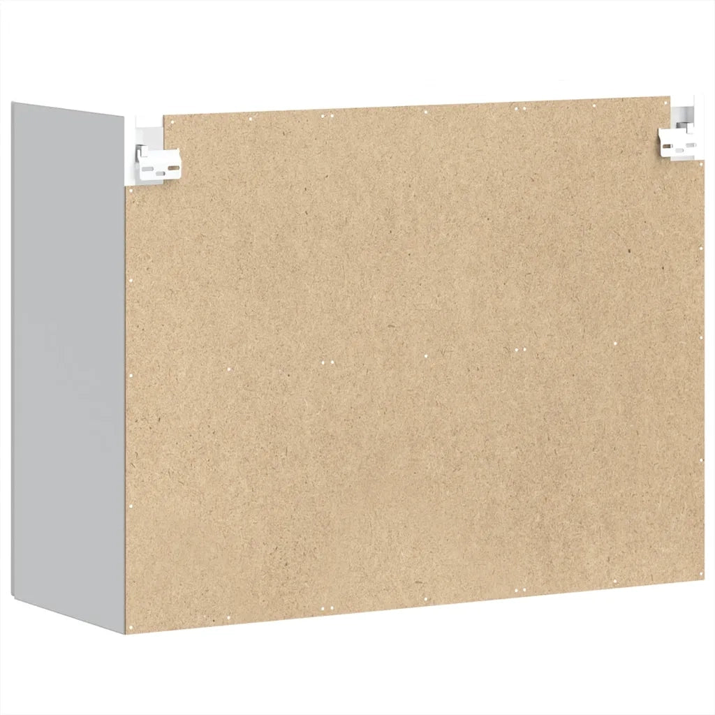 Pensile da Cucina con Porta in Vetro Kalmar Bianco Truciolato