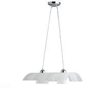 Sospensione Zebrata Bianca 2Xe27 50X33X16Cm - Fan Europe