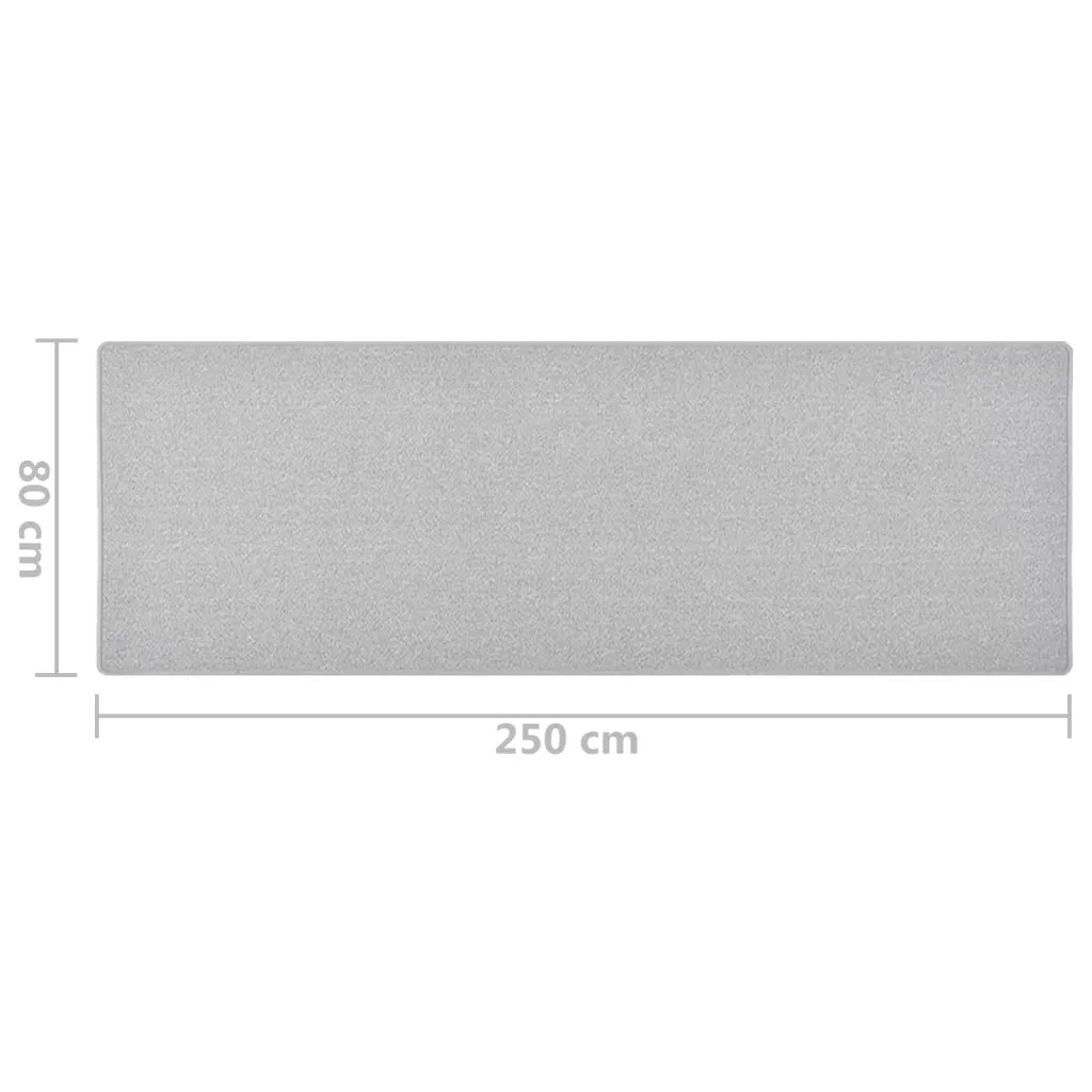Tappeto del soggiorno | Tappeto Corsia Grigio Chiaro 80x250 cm