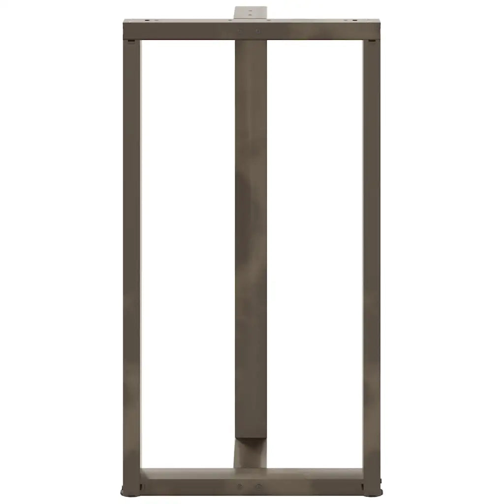 Gambe per tavolo da bar a forma di T 2 pz nere 60x35x(110-111) cm in acciaio 4013107