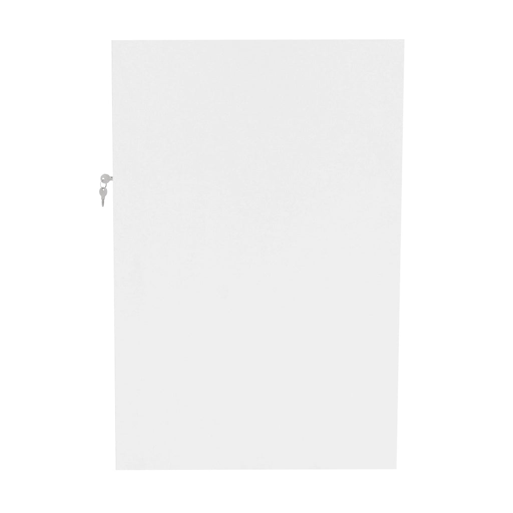 Bancone LED Bianco C1200 con 2 Ripiani a Vista e 1 Chiuso, Vetrina