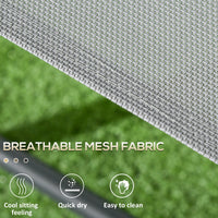 Set Tavolino e 2 Sedie Pieghevoli da Giardino  in Metallo Grigio Chiaro