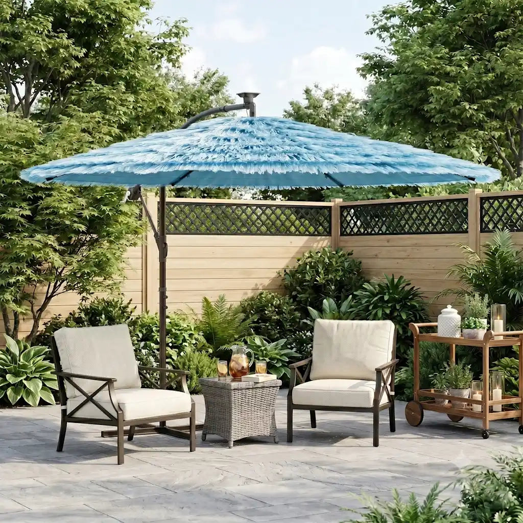 Ombrello | Parasolne Giardino con Palo in Acciaio Blu 290x290x238 cm