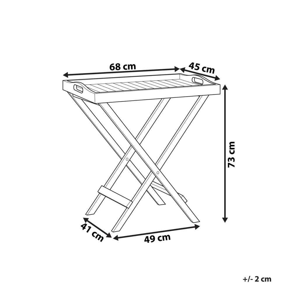 Tavolino da giardino pieghevole in legno di acacia marrone scuro  piano smontabile pieghevole per esterno
