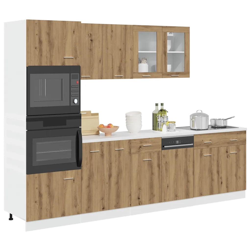 vidaXL Set di Mobili da Cucina 7 pz Lyon Rovere Artigianale Truciolato