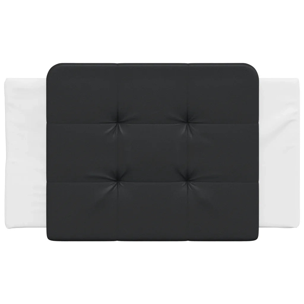 Cuscino Testiera Nero e Bianco 90 cm in Similpelle