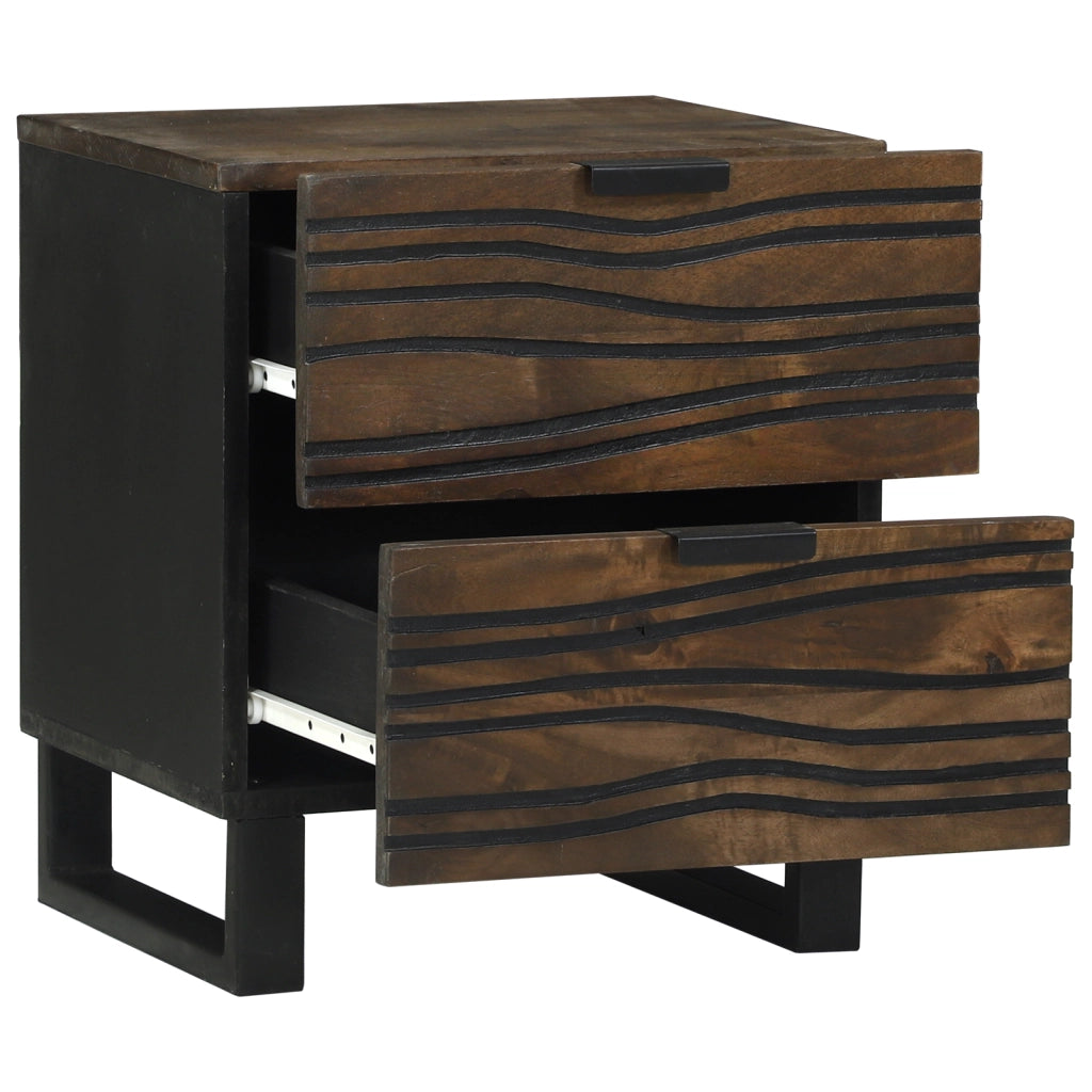 Set di Comodini 2 pcs 40x33.5x46 cm Legno Massello Mango