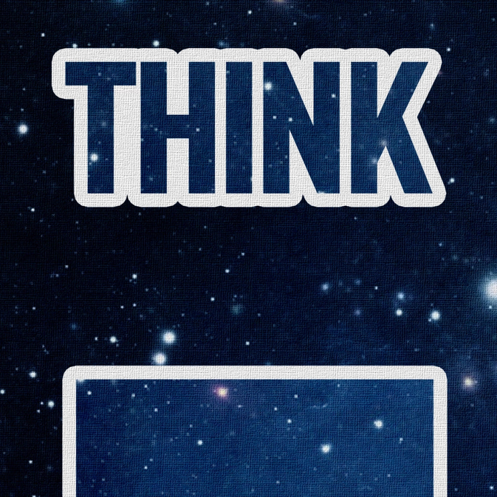COSMO - THINK BIG - Quadro stampato su Canvas e montato su telaio in legno Misura: 70x100 cm
