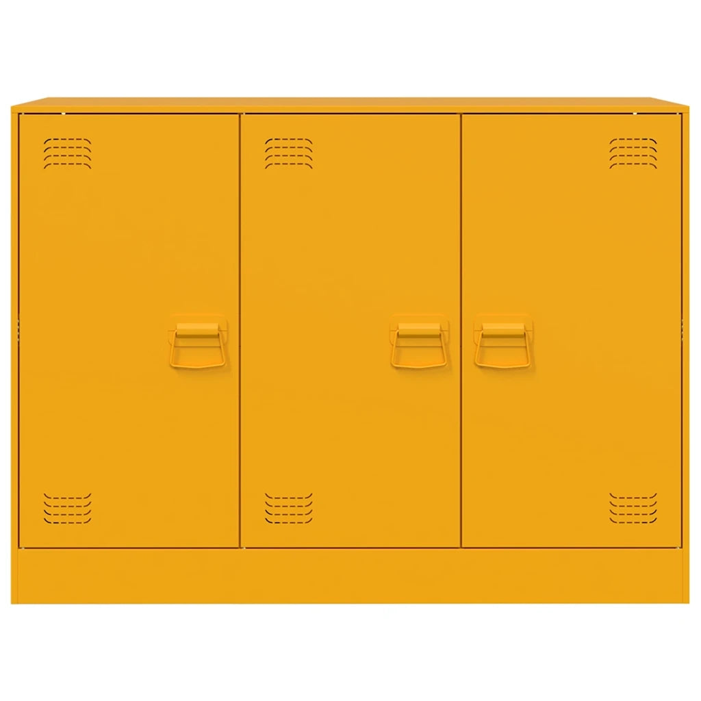 Credenza-Buffet-Armadio da cucina Giallo Senape 99x39x73 cm in Acciaio 583965