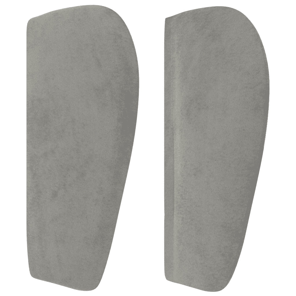 Giroletto a Molle con Materasso Grigio Chiaro 160x200cm Velluto 3127379