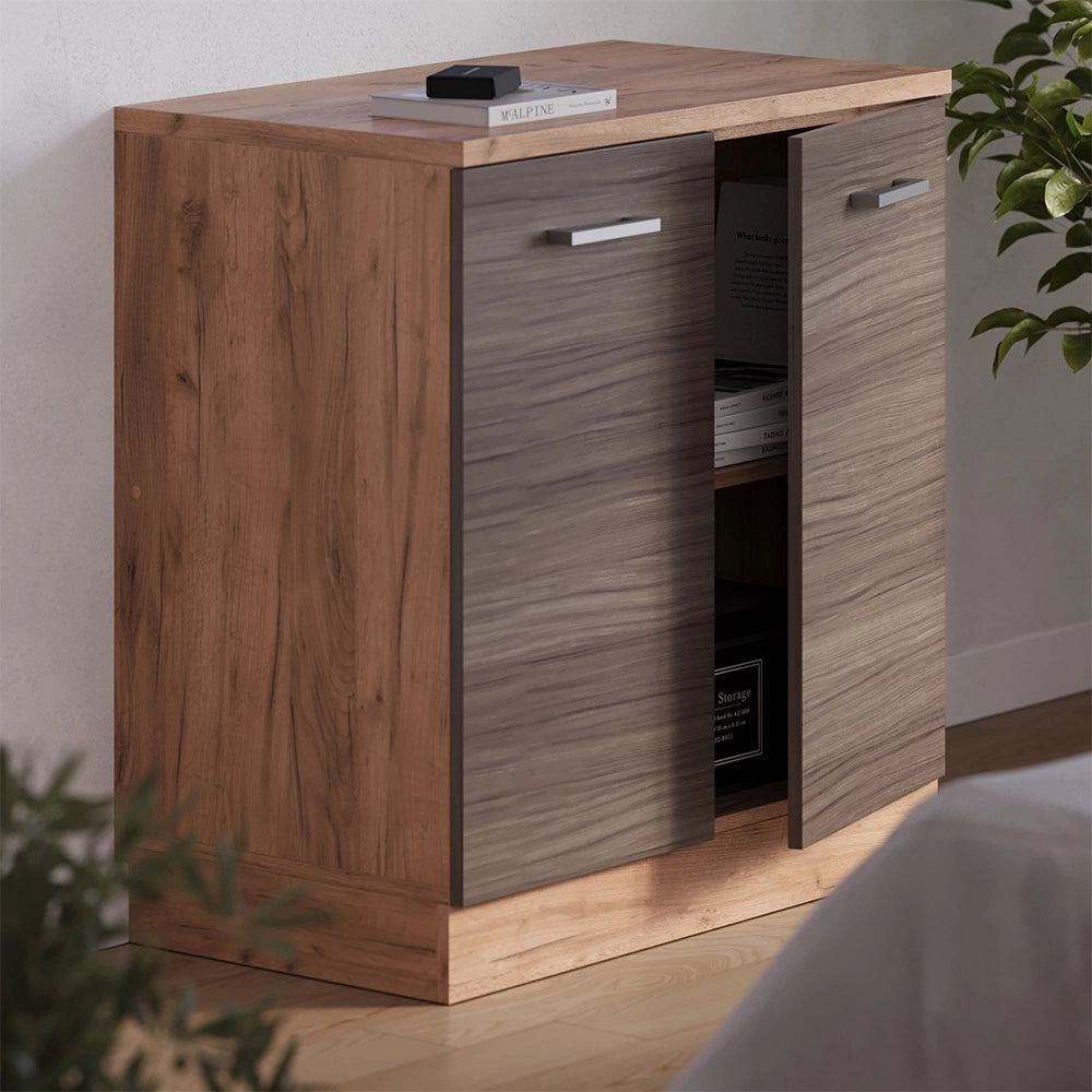 Mobile per mansarda Rion Grigio nobile/Rovere dorato 80 x 83.8 cm senza inclinazione con 2 ante Vicco