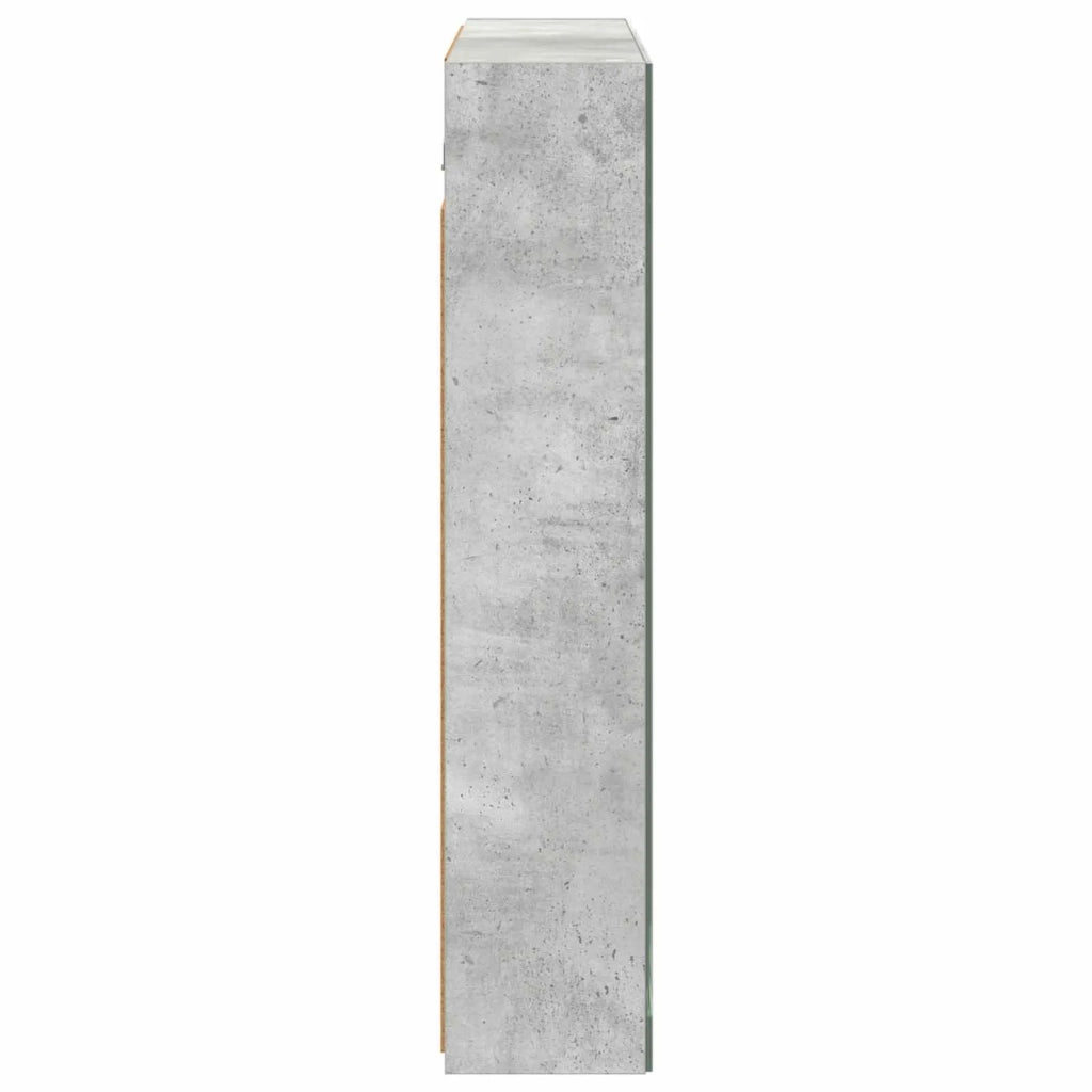 Mobiletto per specchio da bagno con lo scaffale Grigio cemento 889106