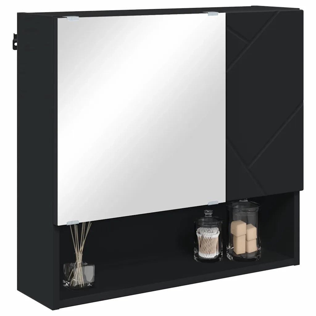 Mobiletto per specchio Nero 59 x 17 x 55 cm Legno multistrato