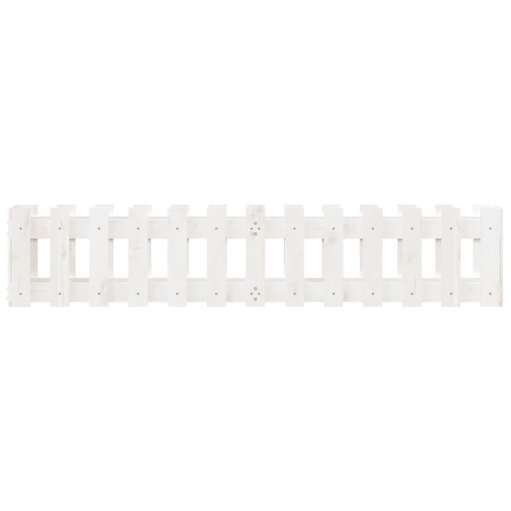 Fioriera rialzata per piante fiori terrazza giardino design del giardino con recinzione 150 x 30 x 30 cm pino bianco massiccio 02_0039796