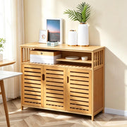 MADIA in bambù naturale 100x35x82 cm con ripiano aperto