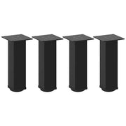 Gambe per Tavolino da Caff¨¨ 4 pz-Set di 4 Gamba per Tavolo Nere 30-32 cm Acciaio
