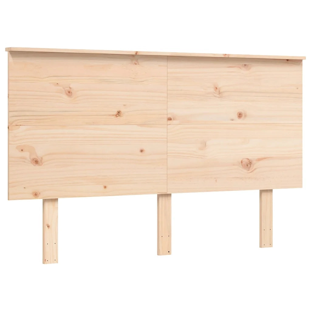 Letto per Anziani con Testiera 140x190 cm in Legno Massello 3195461