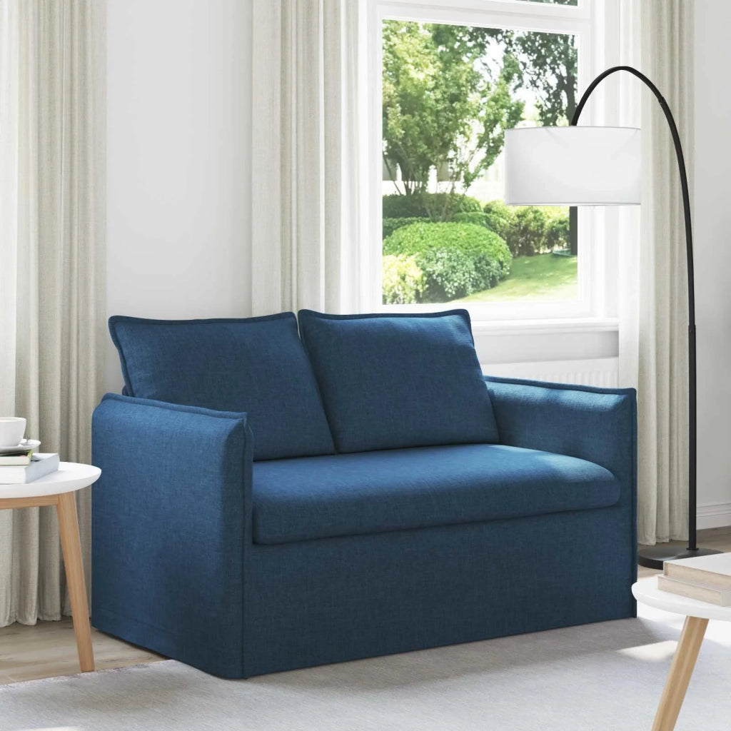 Divano | Divano da soggiorno | Sofa Blu 136 x 82 x 85 cm Tessuto