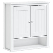 Mobile Bagno | Armadio da bagno a Muro BERG Bianco 69,5x27x71,5cm Legno Massello