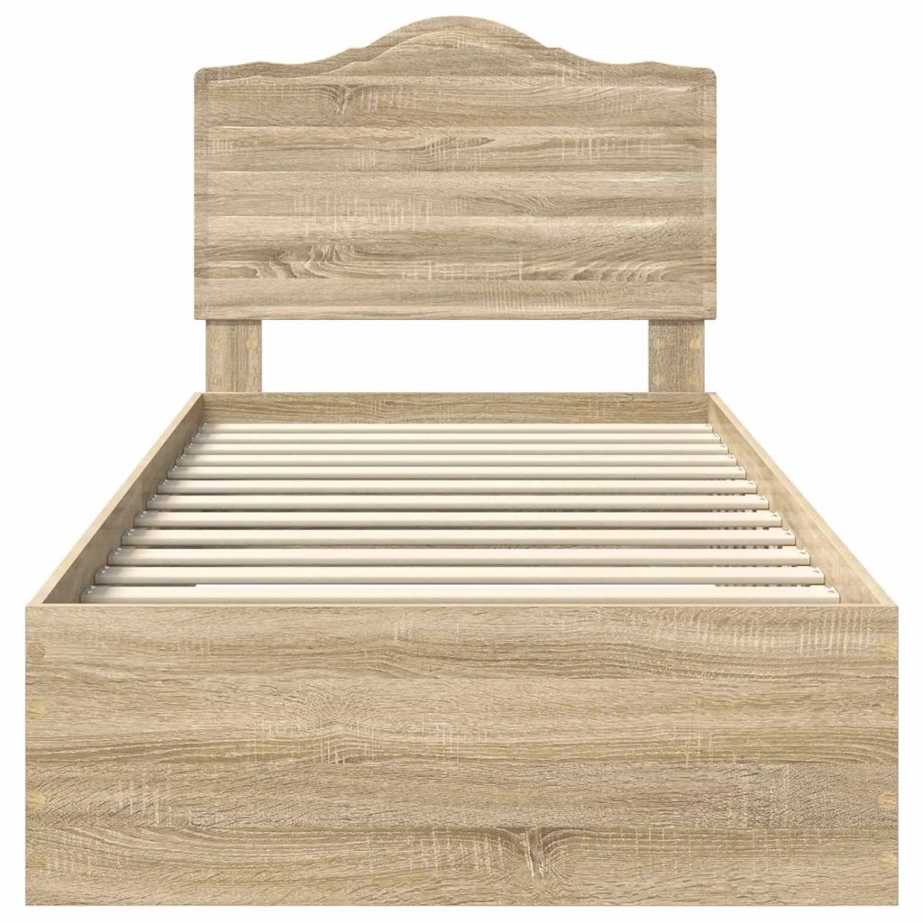 Struttura del letto Rovere Sonoma 70 x 190 cm Legno multistrato 3413668