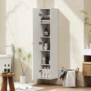 MOBILE BAGNO SOSPESO A COLONNA CON RIPIANI REGOLABILI E CHIUSURA SOFT CLOSE, 30X31.5X160 CM, BIANCO