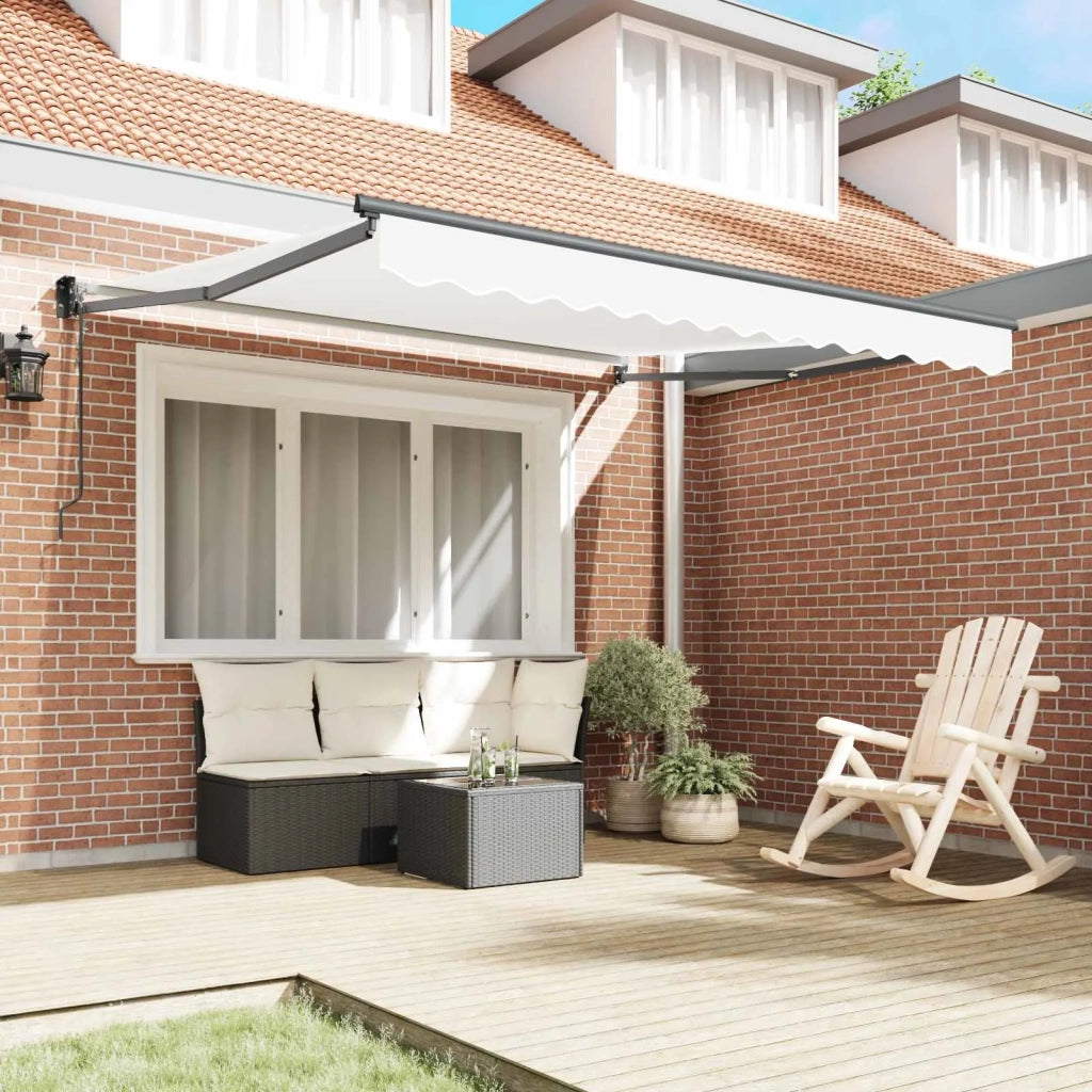 Tenda da Sole-Tenda parasole per balcone Bianco 300 x 250 x 165 cm Poliestere 896710