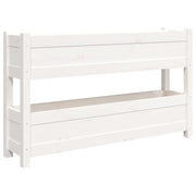 Fioriera rialzata per piante fiori terrazza giardino 112 x 25 x 66 cm legno massello di pino bianco 02_0037399