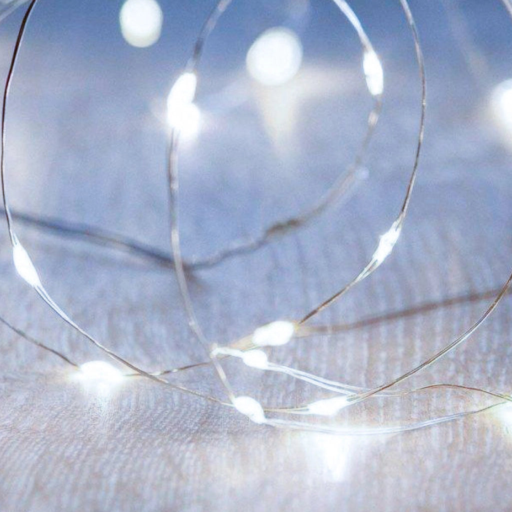 Luci di Natale con 300 micro led cavo rame 9V 30 MT BIANCO piu BIANCO FLASH