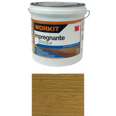 IMPREGNANTE ACQUA WORKIT - NOCE CHIARO LT 2,5- 2 pezzi