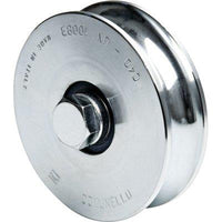 RUOTA CANCELLO A FISSARE GOLA TONDA 315 COMUNELLO - ZINCATA + DOPPIO CUSCINETTO GOLA MM 16 MM 140- 2 pezzi