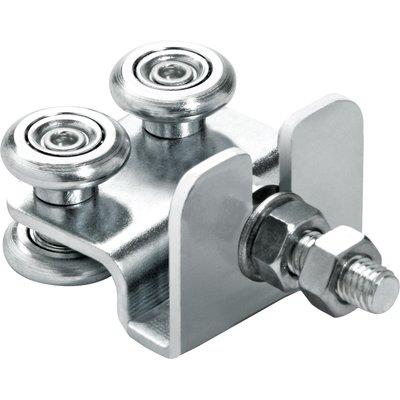 CARRELLO SCORREVOLE 40 COMUNELLO - ZINCATO 4 RUOTE D.MM 24- 2 pezzi