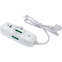 MULTIPRESA BIPASSO SCHUKO + TERMICO TRIAX FME - BIANCO POSTI 3 2P+T 16A NÂ°XMMQ 3X0,75 MT 1,5- 2 pezzi