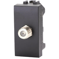 CONNETTORE F TV SAT DIRETTO ABL - NERO- 8 pezzi