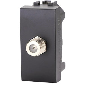 CONNETTORE F TV SAT DIRETTO ABL - NERO- 8 pezzi