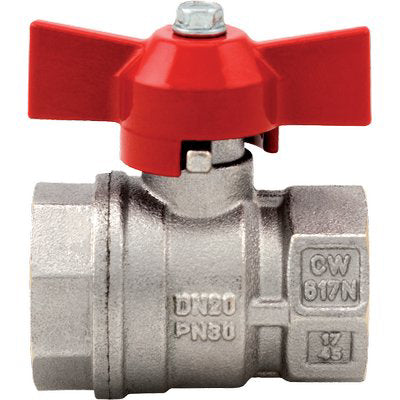 VALVOLA SFERA NORMALE FF FARFALLA VIENNA 118 ITAP - OTTONE NICHELATO 3/4F- 4 pezzi