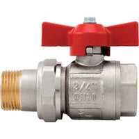 VALVOLA SFERA TOTALE MF FARFALLA IDEAL 098 ITAP - OTTONE NICHELATO 1/2MF- 4 pezzi