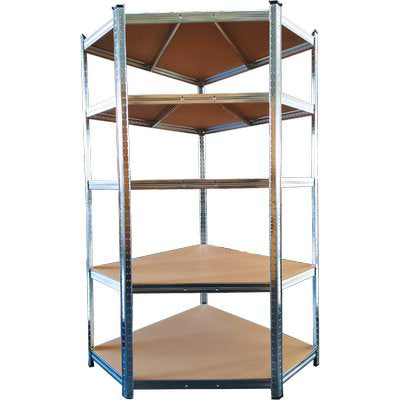 SCAFFALE KIT 5 RIPIANI ANGOLARE WORKIT - ZINCATO MDF MM 4 CM 90X90X40X40X180- 1 confezioni