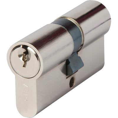 CILINDRO SAGOMATO 0G300-12 HAND CISA - OTTONE NICHELATO CHIAVI 3 CAMMA DIN MM 54 27+27- 1 pezzi