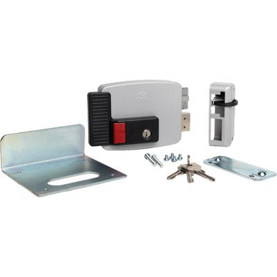 SERRATURA METALLO APPLICARE ELETTRICA 11771N CISA - ZINC C.TONDO FISSO M2+SCR+PULS+TETT E.MM 50/80 SX- 1 pezzi