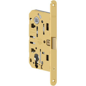 SERRATURA LEGNO INFILARE MEDIANA EVOLUTION AGB - B.T OTTONATO F.MM 18 F.SAGOM SCR+Q8 E.MM 50- 1 pezzi