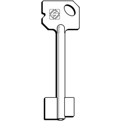 CHIAVE DOPPIA MAPPA HK 5HK1 SILCA - OTTONE NICHELATO- 5 pezzi