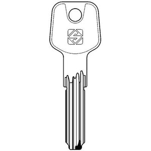 CHIAVE PUNZONATA BASI TITAN BAI26 SILCA - OTTONE NICHELATO- 5 pezzi