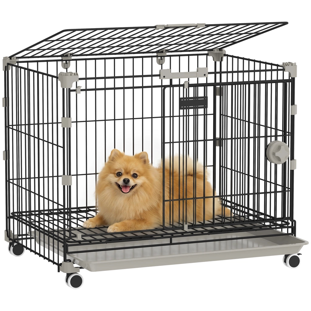 Cage per Cani ¨C Zephmum ¨C Nero, 60.5x45.5x54.5 cm