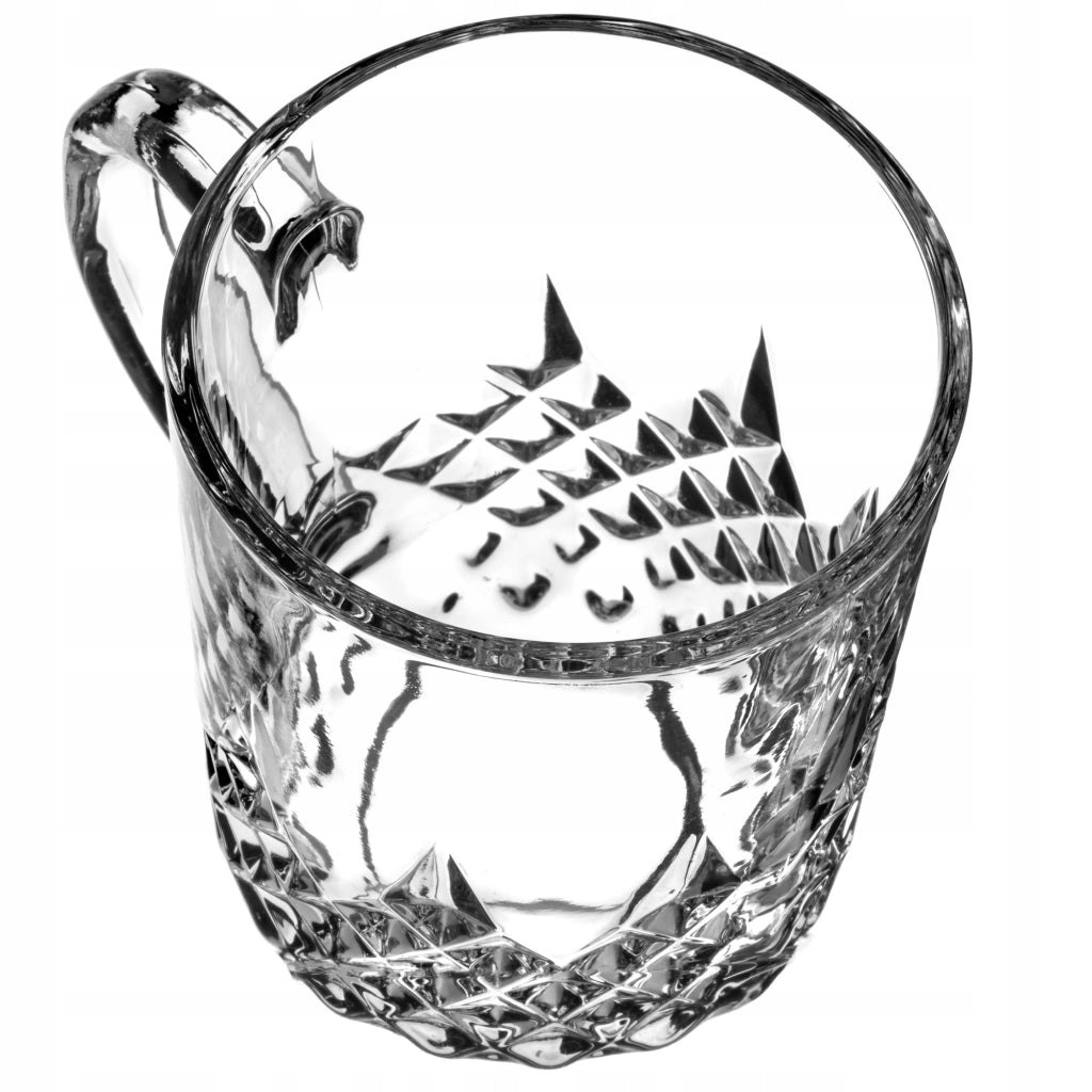 Tazza da tè/caffè KADAX da 230 ml con manico, in vetro spesso.